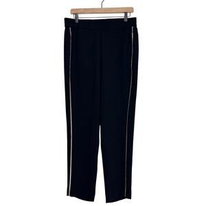 1.State Women’s Size Medium Black Metallic Side Stripe Soft Casual Pants